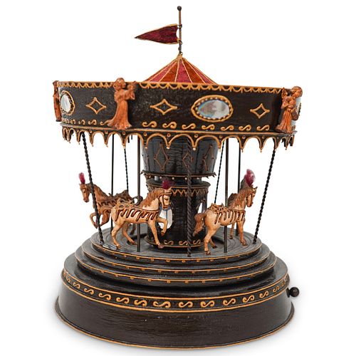 VINTAGE MINIATURE CAROUSELDESCRIPTION: