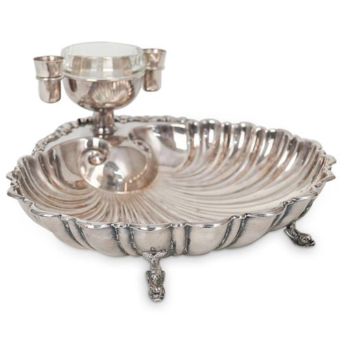 CRESCENT SILVER PLATED CAVIAR SHELL 38e03b