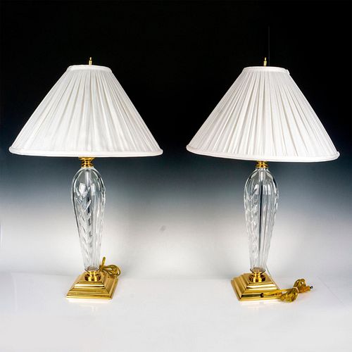 PAIR OF WATERFORD CRYSTAL TABLE LAMPS,