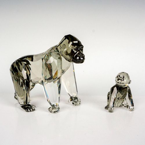 SWAROVSKI CRYSTAL FIGURINES GORILLAS 38e141