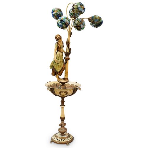 ITALIAN PATINATED METAL AND MURANO