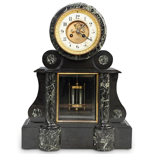 19TH CT FRENCH MANTLE CLOCKDESCRIPTION  38e232