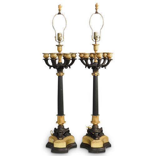 FRENCH EMPIRE STYLE CONVERTED CANDLESTICK 38e29c