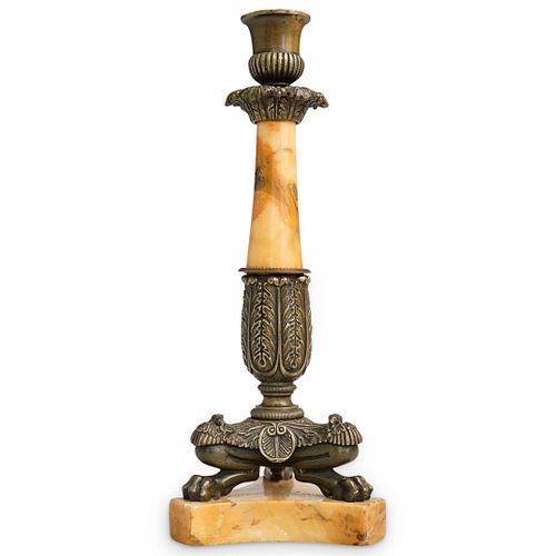 FRENCH EMPIRE TRIPARTITE CANDLESTICKDESCRIPTION: