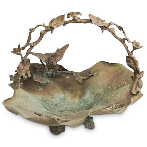 VICTORIAN MIXED METAL FLORAL BASKETDESCRIPTION: