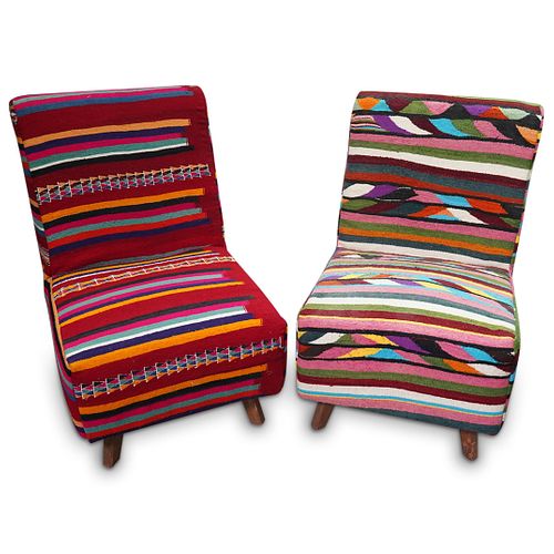 (2 PC) TUNISIAN MARGOUM UPHOLSTERED