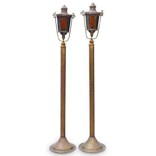 PAIR OF FLOOR ORIENTAL LANTERN 38e319