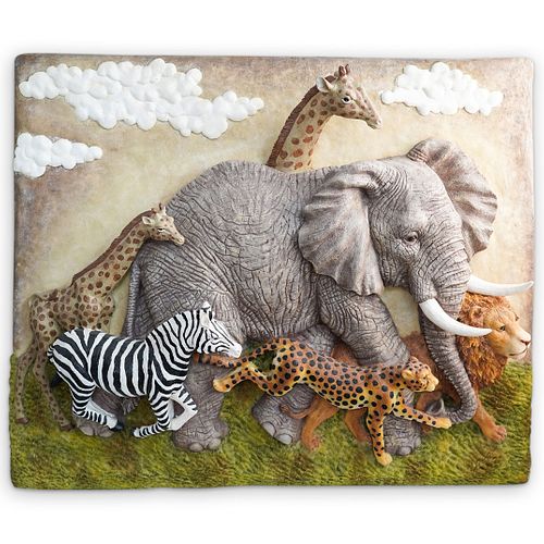 SAFARI ANIMAL WALL PLAQUEDESCRIPTION: