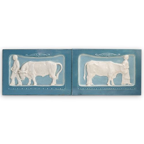 (2 PC) FRENCH HIGH RELIEF DECORATIVE
