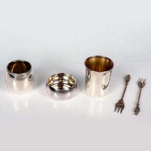 5PC VINTAGE STERLING SILVER CONDIMENTS