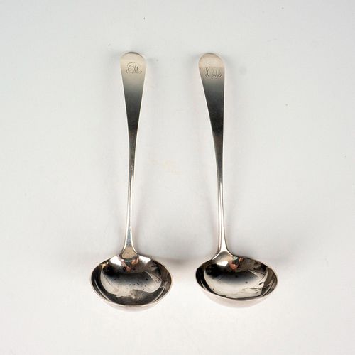 PAIR SCOTTISH STERLING SILVER LADLES,