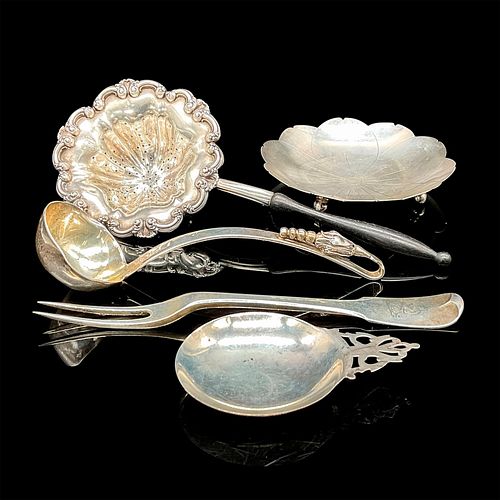 5PC STERLING SILVER SERVING PIECESFive