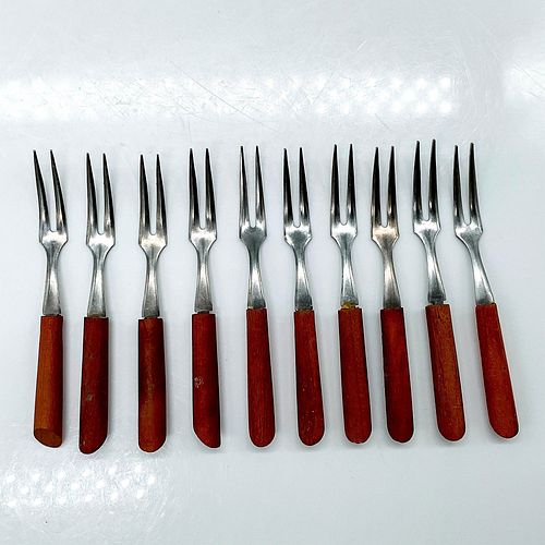 10PC JAPANESE STAINLESS STEEL TEAK 38e3e6