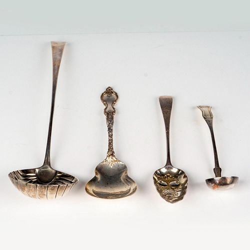 4PC STERLING SILVER SERVING SPOONSA 38e3e9