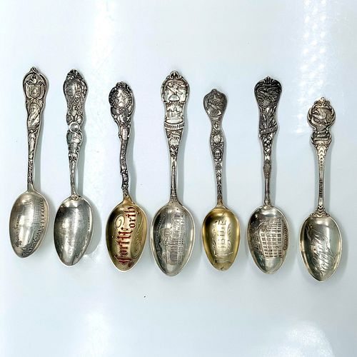 7PC STERLING SILVER AMERICAN STATE 38e400