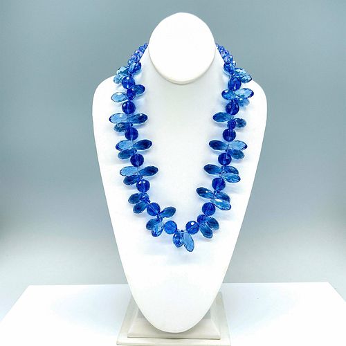 STUNNING CHUNKY BLUE BEAD NECKLACEGorgeous 38e436