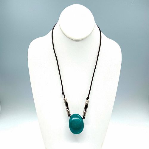 LARGE TEAL CHALCEDONY NECKLACELarge 38e44e