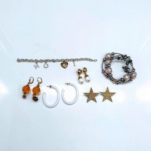 6PC FUN COSTUME BRACELETS AND EARRINGSGold