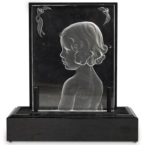 STEUBEN GLADYS CARDER GLASS RELIEF