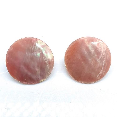 PINK MOTHER OF PEARL DISC PIERCED 38e4b8