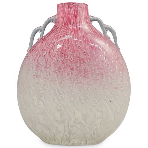 STEUBEN GLASS MOON FLASK VASEDESCRIPTION: