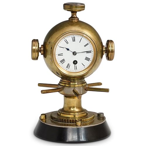 ANTIQUE GERMAN VERANDERLICH BRONZE CLOCKDESCRIPTION: