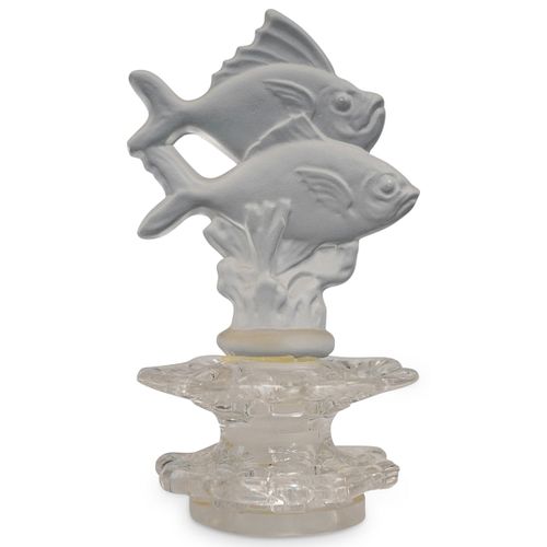 STEUBEN CRYSTAL DOUBLE FISH FLOWER 38e5fb