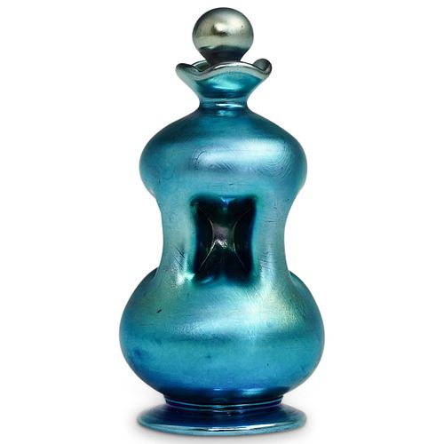 STEUBEN BLUE AURENE PERFUME BOTTLEDESCRIPTION  38e606