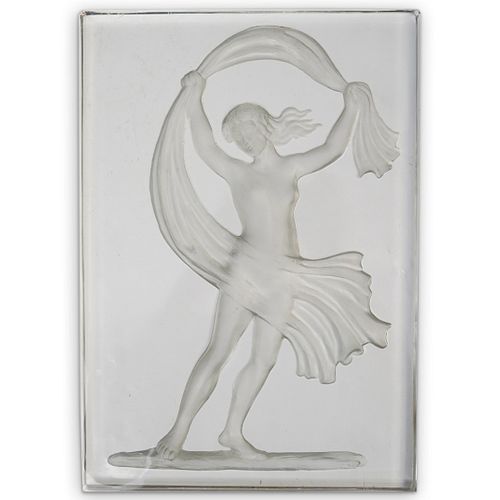 CLASSICAL NUDE FEMALE GLASS PLAQUE 38e607