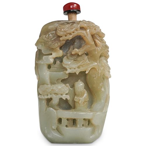 CHINESE HAND CARVED JADE SNUFF