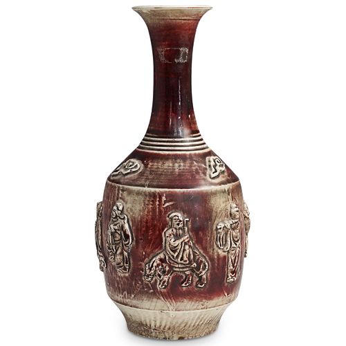 CHINESE GLAZED POTTERY VASEDESCRIPTION: