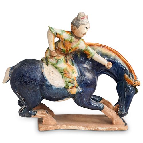 TANG SANCAI POTTERY FIGUREDESCRIPTION  38e65f