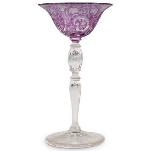 STEUBEN AMETHYST CRYSTAL ANIMAL CHAMPAGNE