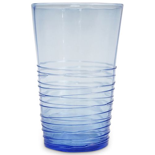 STEUBEN FRENCH BLUE GLASS TUMBLERDESCRIPTION: