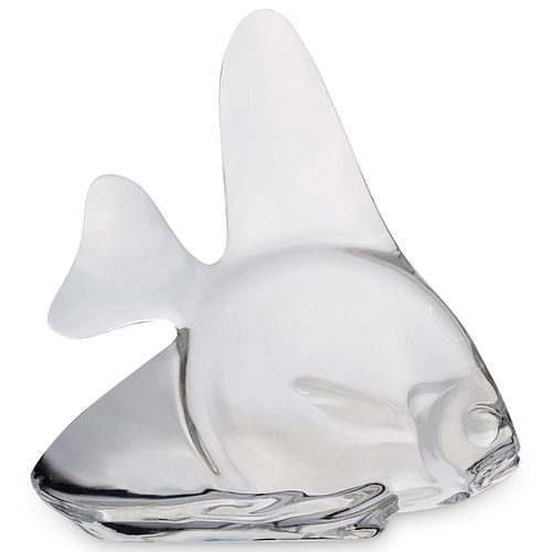 STEUBEN FISH-FORMED GLASS SCULPTUREDESCRIPTION: