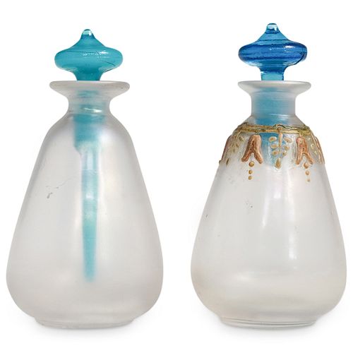  2PC STEUBEN GLASS COLOGNE BOTTLE 38e6ad