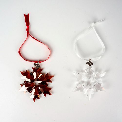 2PC SWAROVSKI CRYSTAL CHRISTMAS ORNAMENTSLead