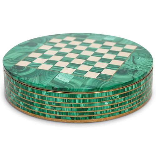 VINTAGE MALACHITE GAME BOARD BOXDESCRIPTION: