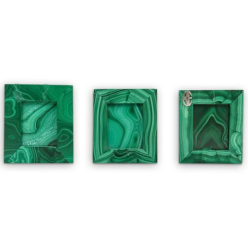 (3PC) MALACHITE PHOTO FRAMESDESCRIPTION: