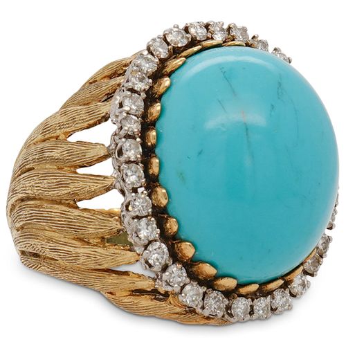 18K DIAMOND AND TURQUOISE LADIES 38e8a4