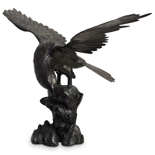 JAPANESE EAGLE BRONZE STATUEDESCRIPTION  38e8bd