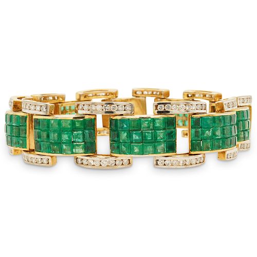 VINTAGE DIAMOND AND EMERALD 18K 38e8db