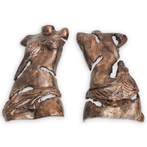 FIGURAL BRONZE TORSO SCULPTUREDESCRIPTION: