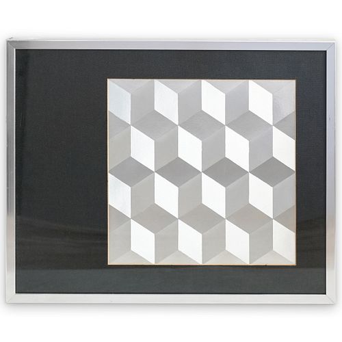 VICTOR VASARELY STYLE OPTICAL ARTDESCRIPTION  38e8fa