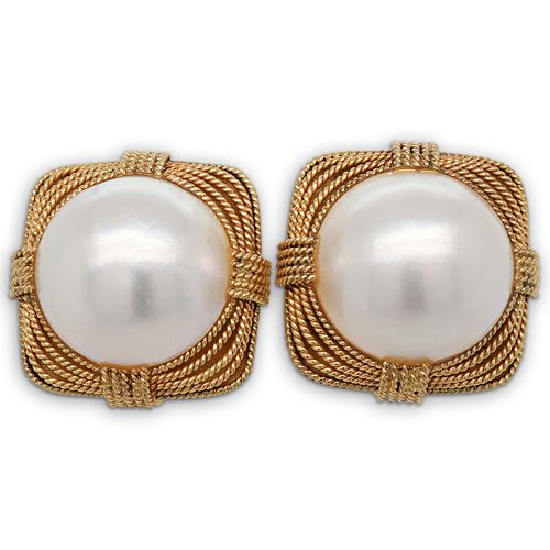 14K CECIL MABE PEARL EARRINGSDESCRIPTION  38e97d