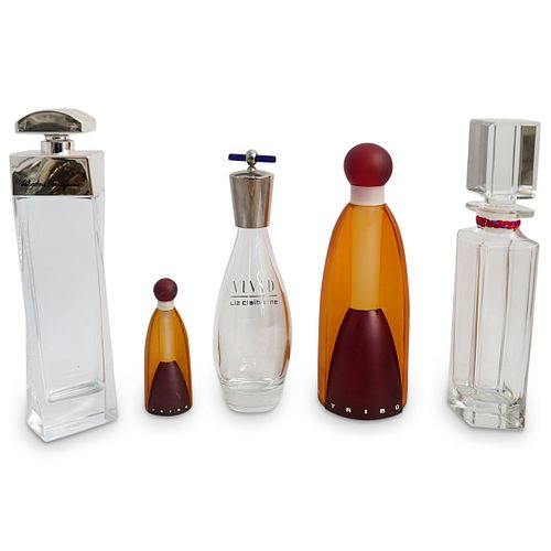  5PC DESIGNER GLASS DISPLAY BOTTLESDESCRIPTION  38e98e