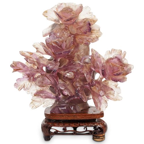 CHINESE CARVED AMETHYST URNDESCRIPTION: