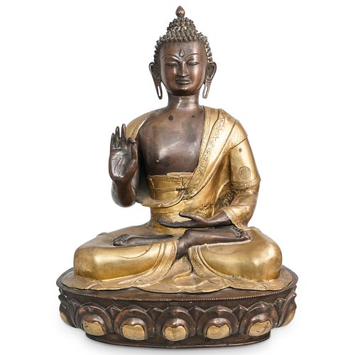 LARGE BRONZE THAI BUDDHADESCRIPTION: