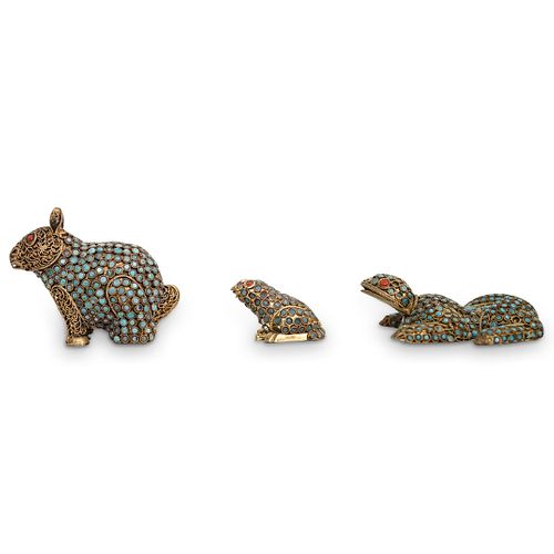 (3PC) TIBETAN FILIGREE ANIMALSDESCRIPTION: