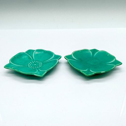 PAIR OF ROOKWOOD POTTERY ART DECO GREEN